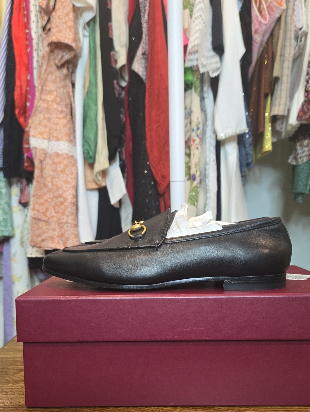 Gucci Black Women's Leather Loafers Sz 37 - Picture 15 of 16